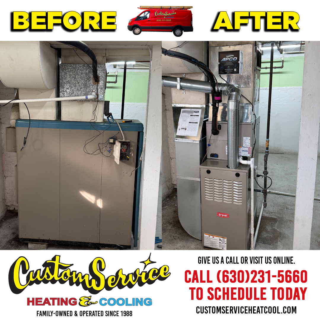Before and After AUG 2025 - Custom Service Heating and Cooling 2
