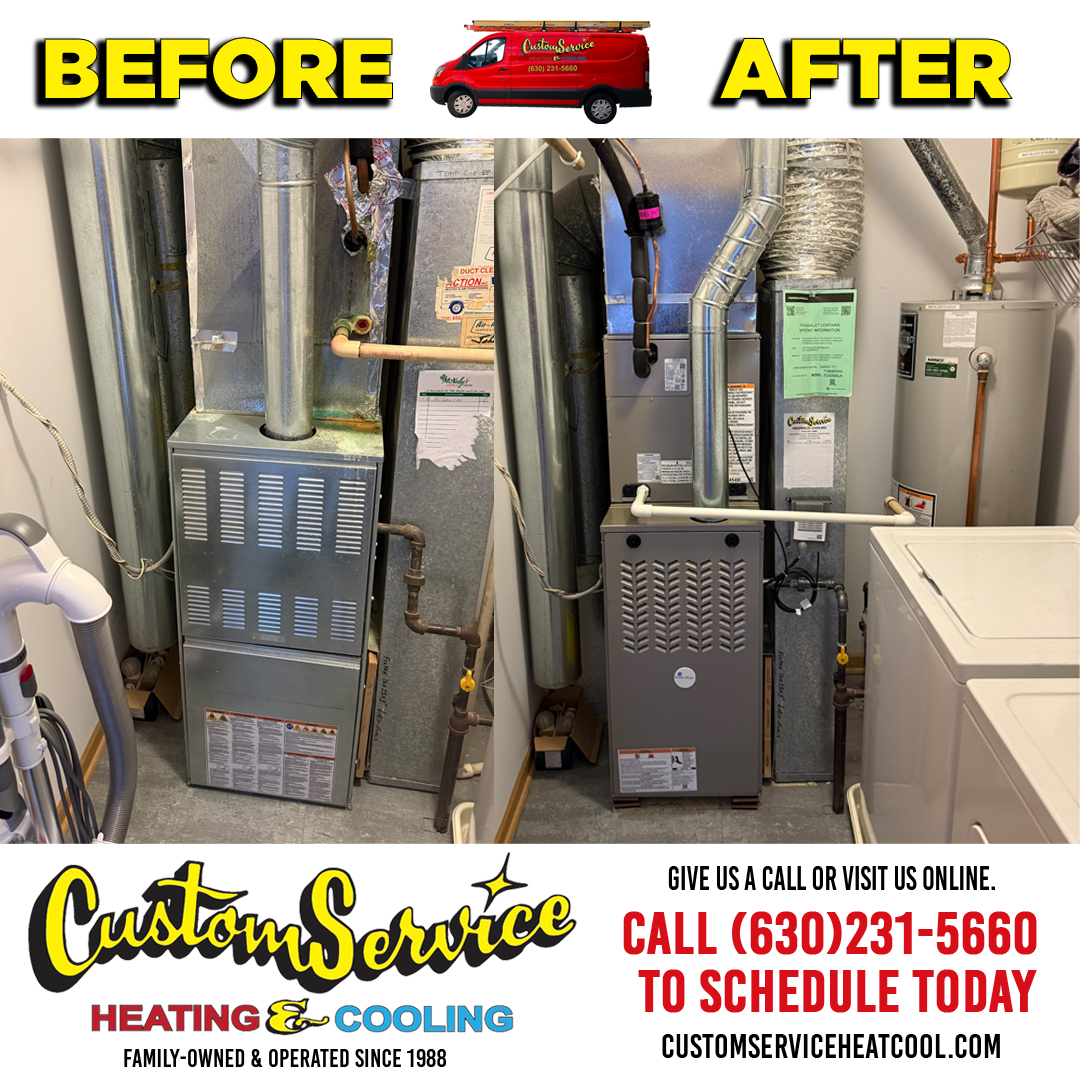 Before and After AUG 2025 - Custom Service Heating and Cooling 3